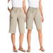 Plus Size Women's Convertible Length Cargo Short by Woman Within in Natural Khaki (Size 24 W)