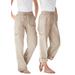 Plus Size Women's Convertible Length Cargo Pant by Woman Within in Natural Khaki (Size 32 WP)