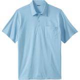 Men's Big & Tall Lightweight Jersey Polo by KingSize in Cool Blue (Size 2XL)