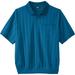 Men's Big & Tall Banded Bottom Polo Shirt by KingSize in Midnight Teal (Size 5XL)