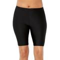 Plus Size Women's Chlorine Resistant Long Bike Short Swim Bottom by Swimsuits For All in Black (Size 24)