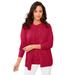 Plus Size Women's Fine Gauge Cardigan by Jessica London in Classic Red (Size 22/24) Sweater