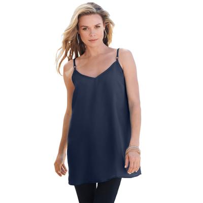 Plus Size Women's V-Neck Cami by Roaman's in Navy ...