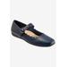 Wide Width Women's Sugar Flat by Trotters in Navy (Size 11 W)