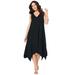 Plus Size Women's Sleeveless Swing Dress by Roaman's in Black (Size 22/24)