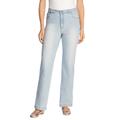 Plus Size Women's Wide Leg Stretch Jean by Woman Within in Light Wash Sanded (Size 24 T)