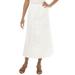 Plus Size Women's Stretch Denim Jegging Skirt by Jessica London in White (Size 18) Flared Stretch Denim w/ Vertical Seams