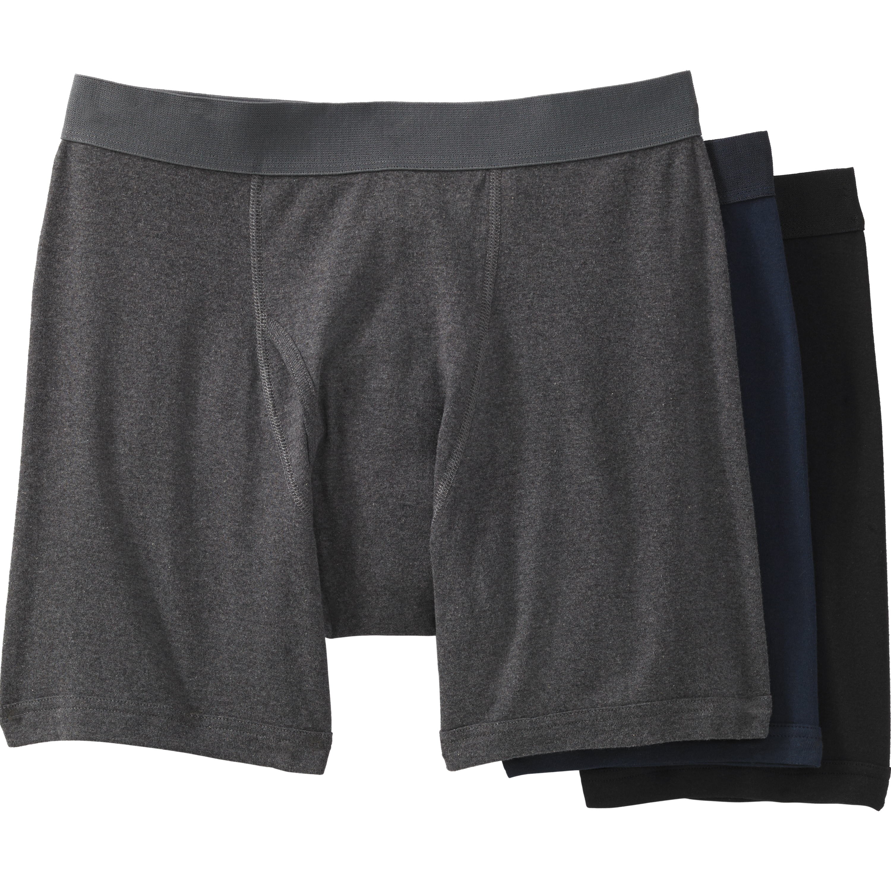Men's Big & Tall Cotton Boxer Briefs 3-Pack by KingSize in Assorted Basic (Size 2XL)