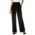 Plus Size Women's Pull-On Elastic Waist Soft Pants by Woman Within in Black (Size 22 W)