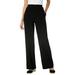 Plus Size Women's Pull-On Elastic Waist Soft Pants by Woman Within in Black (Size 22 W)