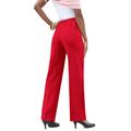 Plus Size Women's Classic Bend Over® Pant by Roaman's in Vivid Red (Size 30 W) Pull On Slacks