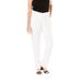Plus Size Women's Linen Pleat-Front Pant by Jessica London in White (Size 14 W)