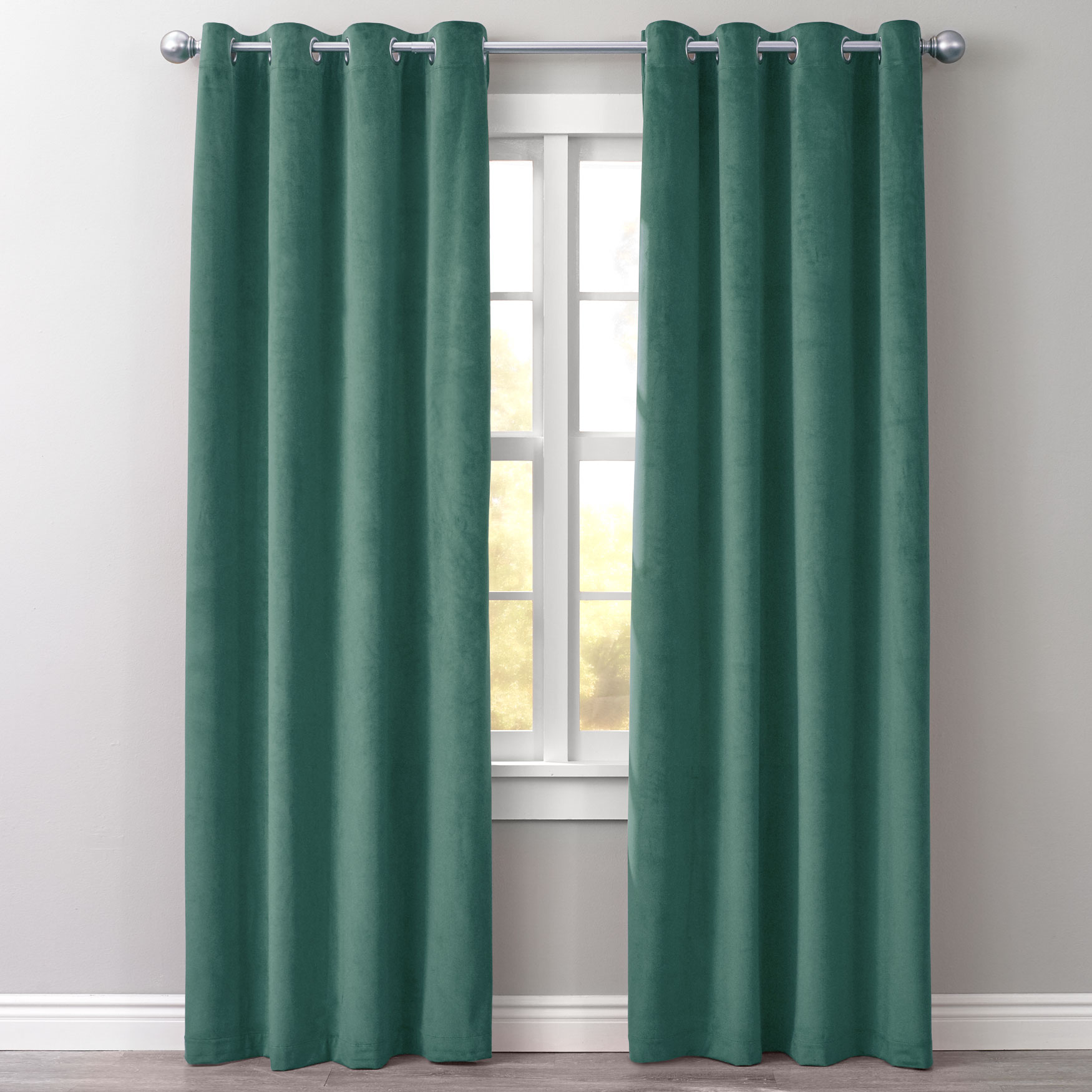 Wide Width BH Studio Velvet Grommet Panel by BH Studio in Mistletoe Green (Size 50