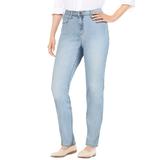 Plus Size Women's Comfort Curve Straight-Leg Jean by Woman Within in Light Wash (Size 26 WP)