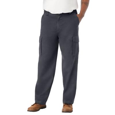 Men's Big & Tall Renegade Side-Elastic Waist Cargo Pants by Boulder Creek in Carbon (Size 48 40)