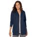 Plus Size Women's Better Fleece Zip-Front Hoodie by Woman Within in Navy (Size 2X)