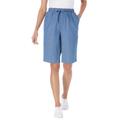 Plus Size Women's Drawstring Denim Short by Woman Within in Light Wash (Size 20 W) Shorts