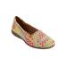 Extra Wide Width Women's The Bethany Slip On Flat by Comfortview in Multi Pastel (Size 12 WW)