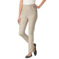 Plus Size Women's Fineline Denim Jegging by Woman Within in Natural Khaki (Size 30 W)