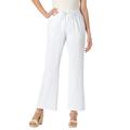 Plus Size Women's Drawstring Denim Wide-Leg Pant by Woman Within in White (Size 20 W) Pants