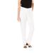 Plus Size Women's Linen Pleat-Front Pant by Jessica London in White (Size 32 W)