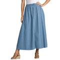 Plus Size Women's Drawstring Denim Skirt by Woman Within in Light Wash (Size 28 W)