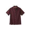 Men's Big & Tall Short Sleeve Printed Check Sport Shirt by KingSize in Window Pane (Size 5XL)