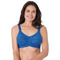 Plus Size Women's Lace Soft Cup Bra by Elila in Cobalt Blue (Size 38 F)