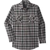 Men's Big & Tall Plaid Flannel Shirt by KingSize in Black Plaid (Size 2XL)