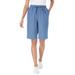 Plus Size Women's Drawstring Denim Short by Woman Within in Light Wash (Size 30 W) Shorts