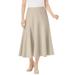 Plus Size Women's Print Linen-Blend Skirt by Woman Within in Natural Khaki (Size L)