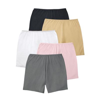 Plus Size Women's Cotton Boxer 5-Pack by Comfort Choice in Basic Pack (Size 12) Panties