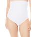 Plus Size Women's Shadow Stripe Shaper High-Waist Brief by Secret Solutions in White (Size 26/28) Body Shaper