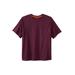 Men's Big & Tall Boulder Creek® Heavyweight Crewneck Pocket T-Shirt by Boulder Creek in Deep Purple (Size 8XL)
