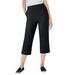 Plus Size Women's Capri Fineline Jean by Woman Within in Black (Size 30 W)
