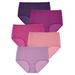 Plus Size Women's Nylon Brief 5-Pack by Comfort Choice in Purple Multi Pack (Size 11) Underwear