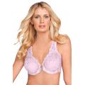 Plus Size Women's Embroidered Front-Close Underwire Bra by Amoureuse in Sunset Mauve Pink (Size 40 B)