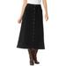 Plus Size Women's Corduroy skirt by Woman Within in Black (Size 16 W)