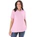 Plus Size Women's Perfect Short-Sleeve Polo Shirt by Woman Within in Pink (Size 5X)