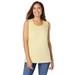 Plus Size Women's Perfect Scoopneck Tank by Woman Within in Banana (Size 2X) Top