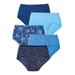 Plus Size Women's Cotton Brief 5-Pack by Comfort Choice in Evening Blue Dot Pack (Size 8) Underwear