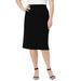 Plus Size Women's Tummy Control Bi-Stretch Pencil Skirt by Jessica London in Black (Size 12 W)