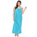 Plus Size Women's Breezy Eyelet Knit Long Nightgown by Dreams & Co. in Caribbean Blue (Size 30/32)