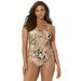 Plus Size Women's Boss Underwire One Piece Swimsuit by Swimsuits For All in Cheetah (Size 16)