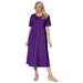 Plus Size Women's Button-Front Essential Dress by Woman Within in Radiant Purple (Size 1X)