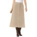 Plus Size Women's Corduroy skirt by Woman Within in New Khaki (Size 32 W)