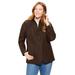 Plus Size Women's Zip-Front Quilted Jacket by Woman Within in Chocolate (Size 1X)