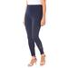 Plus Size Women's Lace-Inset Essential Stretch Legging by Roaman's in Navy (Size 18/20) Activewear Workout Yoga Pants