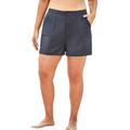 Plus Size Women's Cargo Swim Shorts with Side Slits by Swim 365 in Navy (Size 24) Swimsuit Bottoms