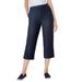 Plus Size Women's Capri Fineline Jean by Woman Within in Indigo Sanded (Size 44 W)